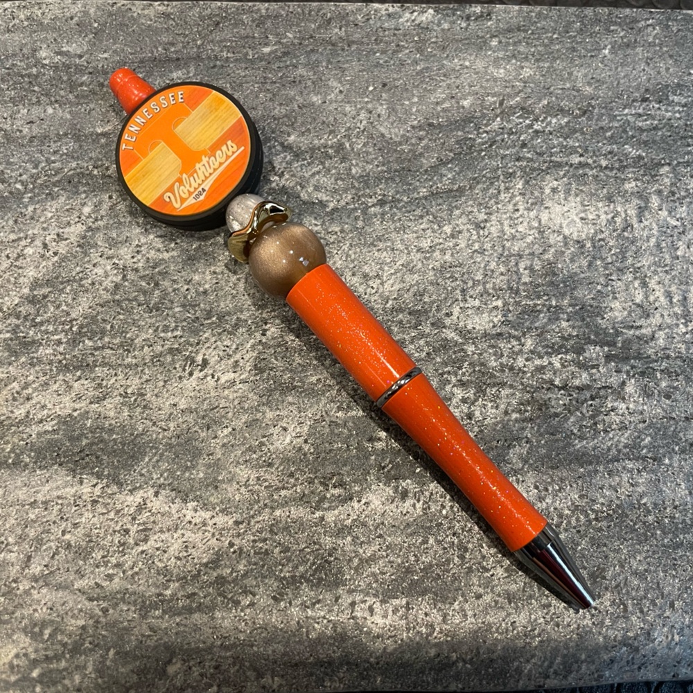 Handmade Beadable Tennessee Volunteers Pen